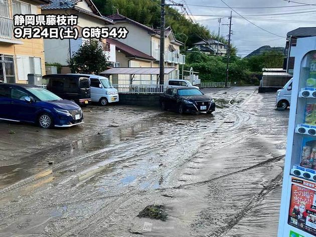 台風15号の影響を受けた静岡県藤枝市