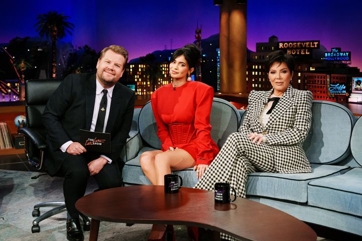 James with guests Kylie and Kris Jenner