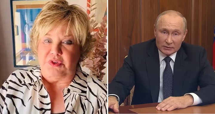 La cantante Karina y el presidente ruso, Vladimir Putin.
