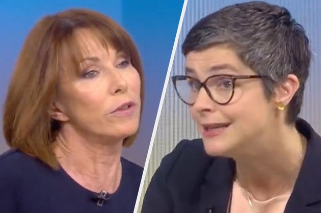 Kay Burley and work and pensions secretary Chloe Smith on Sky