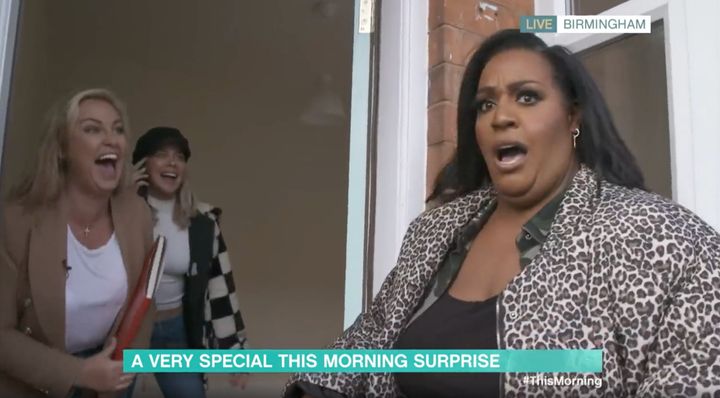 Alison Hammond is surprised on This Morning