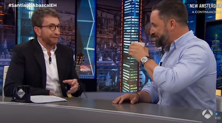 Pablo Motos entrevistando a Santiago Abascal.