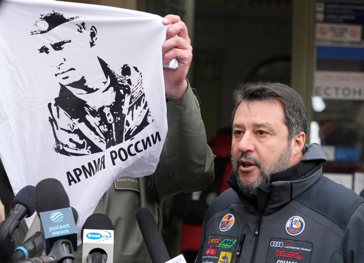 Matteo Salvini, el pasado marzo, en Polonia, en un acto de cercanos a Rusia.