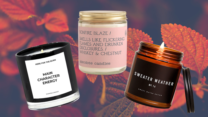 From left to right: <a href="https://go.skimresources.com/?id=38395X987171&xs=1&xcust=fallcandle-lourdesuribe-092922-6329bacbe4b07198f012af20&url=https%3A%2F%2Fwww.herefortheburn.com%2Fcollections%2Ffrontpage%2Fproducts%2Fmain-character-energy" target="_blank" data-affiliate="true" role="link" rel="sponsored" class=" js-entry-link cet-external-link" data-vars-item-name="Here For The Burn candle" data-vars-item-type="text" data-vars-unit-name="6329bacbe4b07198f012af20" data-vars-unit-type="buzz_body" data-vars-target-content-id="https://go.skimresources.com/?id=38395X987171&xs=1&xcust=fallcandle-lourdesuribe-092922-6329bacbe4b07198f012af20&url=https%3A%2F%2Fwww.herefortheburn.com%2Fcollections%2Ffrontpage%2Fproducts%2Fmain-character-energy" data-vars-target-content-type="url" data-vars-type="web_external_link" data-vars-subunit-name="article_body" data-vars-subunit-type="component" data-vars-position-in-subunit="0">Here For The Burn candle</a>, <a href="https://go.skimresources.com/?id=38395X987171&xs=1&xcust=fallcandle-lourdesuribe-092922-6329bacbe4b07198f012af20&url=https%3A%2F%2Fanecdotecandles.com%2Fcollections%2Ffall-collection%2Fproducts%2Fbonfire-blaze" target="_blank" data-affiliate="true" role="link" rel="sponsored" class=" js-entry-link cet-external-link" data-vars-item-name="Anecdote Candles" data-vars-item-type="text" data-vars-unit-name="6329bacbe4b07198f012af20" data-vars-unit-type="buzz_body" data-vars-target-content-id="https://go.skimresources.com/?id=38395X987171&xs=1&xcust=fallcandle-lourdesuribe-092922-6329bacbe4b07198f012af20&url=https%3A%2F%2Fanecdotecandles.com%2Fcollections%2Ffall-collection%2Fproducts%2Fbonfire-blaze" data-vars-target-content-type="url" data-vars-type="web_external_link" data-vars-subunit-name="article_body" data-vars-subunit-type="component" data-vars-position-in-subunit="1">Anecdote Candles</a>, <a href="https://www.amazon.com/Season-Candle-Citrus-Scented-Candles/dp/B08DTKYHKD?tag=lourdesuribe-20&ascsubtag=6329bacbe4b07198f012af20%2C-1%2C-1%2Cd%2C0%2C0%2Chp-fil-am%3D0%2C0%3A0%2C0%2C0%2C0" target="_blank" data-affiliate="true" role="link" data-amazon-link="true" rel="sponsored" class=" js-entry-link cet-external-link" data-vars-item-name="Sweet Water Decor candle" data-vars-item-type="text" data-vars-unit-name="6329bacbe4b07198f012af20" data-vars-unit-type="buzz_body" data-vars-target-content-id="https://www.amazon.com/Season-Candle-Citrus-Scented-Candles/dp/B08DTKYHKD?tag=lourdesuribe-20&ascsubtag=6329bacbe4b07198f012af20%2C-1%2C-1%2Cd%2C0%2C0%2Chp-fil-am%3D0%2C0%3A0%2C0%2C0%2C0" data-vars-target-content-type="url" data-vars-type="web_external_link" data-vars-subunit-name="article_body" data-vars-subunit-type="component" data-vars-position-in-subunit="2">Sweet Water Decor candle</a>.