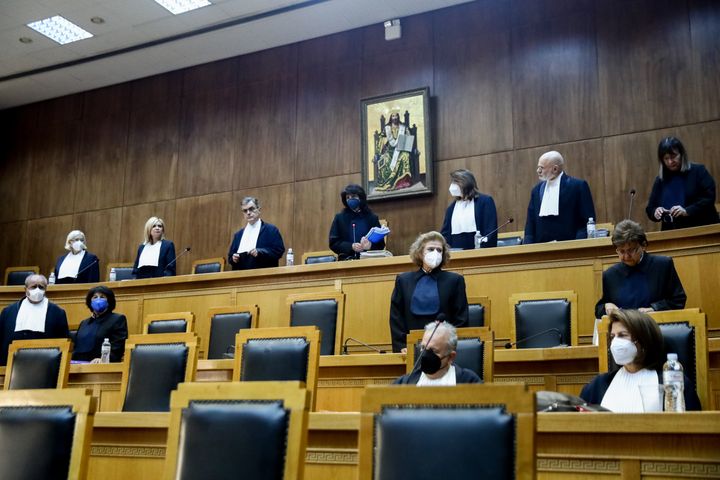 Δίκη στο Ειδικό Δικαστήριο με κατηγορούμενους τον πρώην αναπληρωτή υπουργό Δικαιοσύνης της κυβέρνησης ΣΥΡΙΖΑ - ΑΝΕΛ Δημήτρη Παπαγγελόπουλο και την πρώην επικεφαλής της εισαγγελίας Διαφθοράς Ελένη Τουλουπάκη, Πέμπτη 22 Σεπτεμβρίου 2022. (ΓΙΑΝΝΗΣ ΠΑΝΑΓΟΠΟΥΛΟΣ/EUROKINISSI)