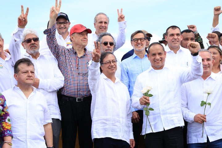 Gustavo Petro, presidente de Colombia, en la reapertura de la frontera de su país con Venezuela.