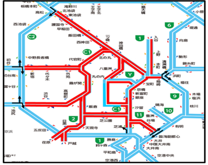 9月27日（火）の首都高の交通規制区間