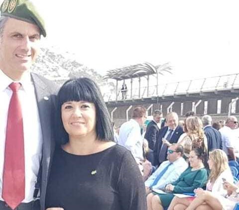 Carmen Gonis, junto a Ortega Smith en una fotografía antigua