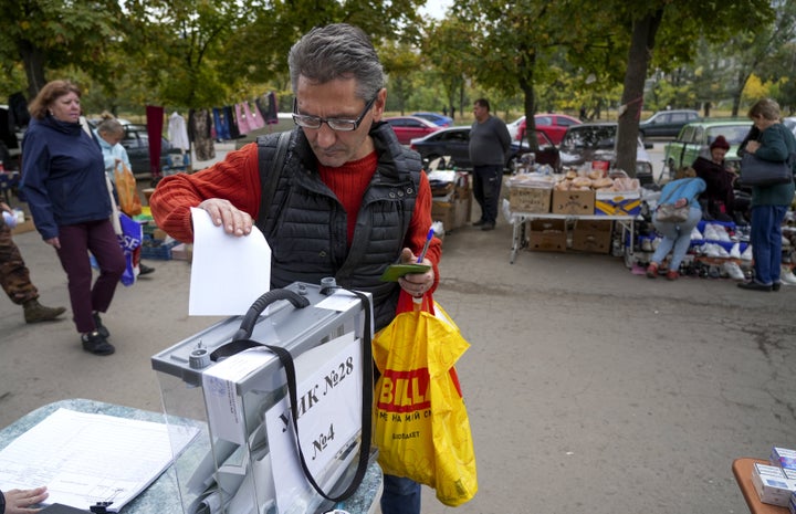 The referendums ask residents of the regions in southern and eastern Ukraine whether they want the areas to become part of Russia. But the voting has been anything but free or fair.