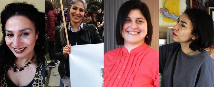 Las exiliadas iraníes en España Nilufar, Fariba, Solmaz y Narges.