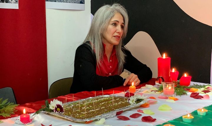 Fariba Ehsan, presidenta de la Asociación Iraní Pro Derechos Humanos durante un acto en Madrid.