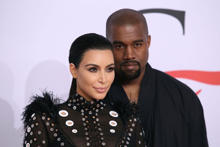 Kim Kardashian and Kanye West in 2015.