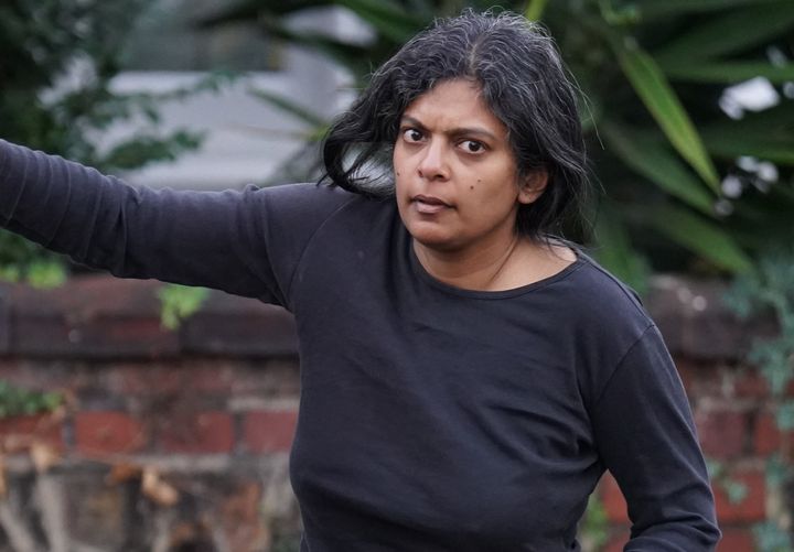 Labour MP Rupa Huq outside her home in London after she was suspended by the party on Tuesday for describing Chancellor of the Exchequer Kwasi Kwarteng as "superficially" black. 