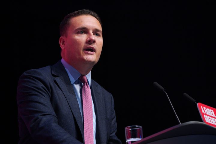 Wes Streeting, the shadow health secretary, at the Labour Party conference
