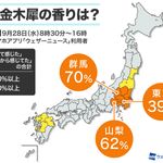 金木犀の香り、東京では39%の人が「感じた」。一番割合が高かった地域はどこ？
