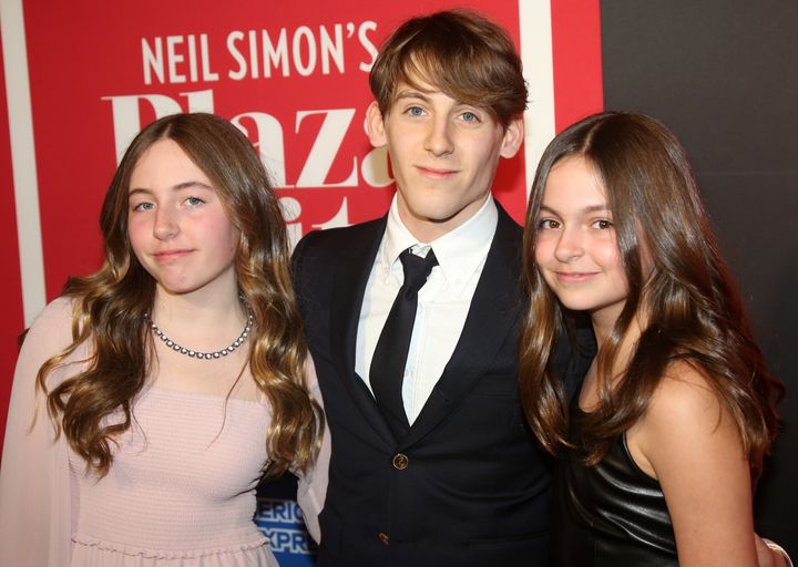 Marion Loretta Elwell Broderick, James Wilkie Broderick and Tabitha Hodge Broderick at the opening night of the Neil Simon play "Plaza Suite." 