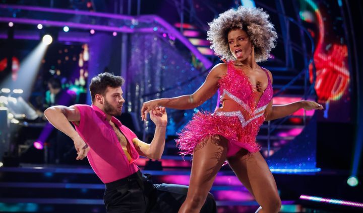 Fleur East dancing with her Strictly partner Vito Coppola