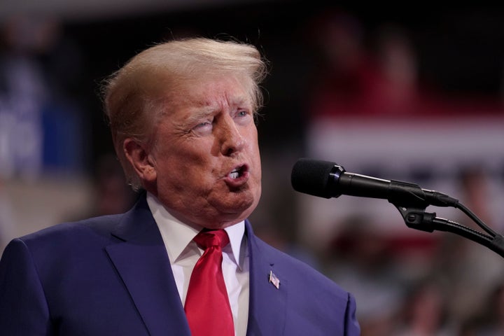 Former President Donald Trump, shown here at a Sept. 3 rally in Wilkes-Barre, Pennsylvania, threatened legal action against the U.S. House, according to a soon-to-be-published book by New York Times reporter Maggie Haberman.