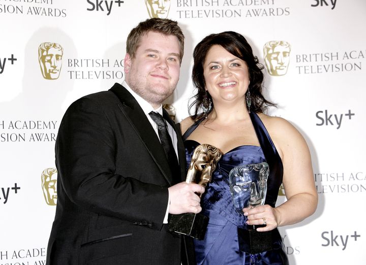 James Corden and Ruth Jones with the Programme of The Year award received for Gavin And Stacey at the British Academy Television Awards.