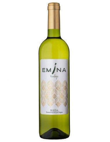 Botella de vino Emina Verdejo.