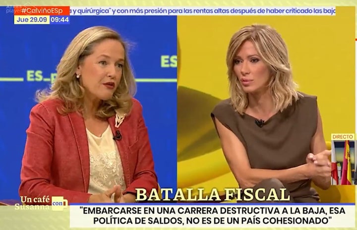 Nadia Calviño y Susanna Griso.
