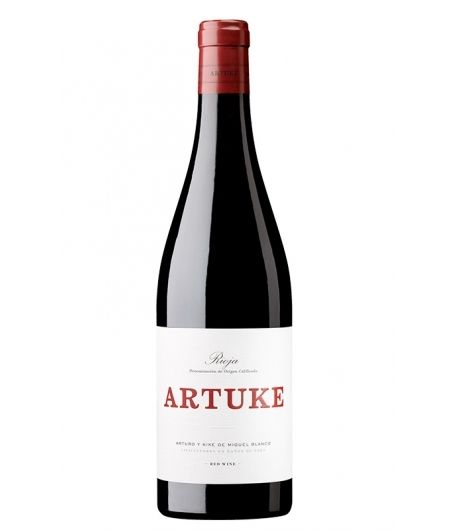 Botella de vino tinto Artuke.