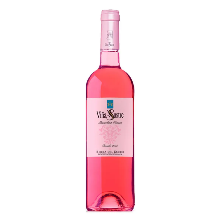 Botella de vino de Viña Sastre.