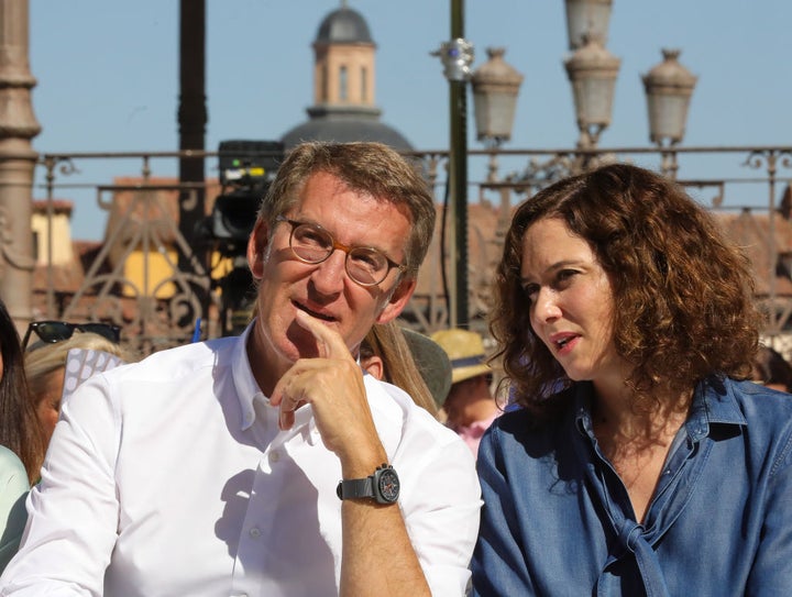 Alberto Núñez Feijóo e Isabel Díaz Ayuso, el pasado 3 de septiembre en un acto.