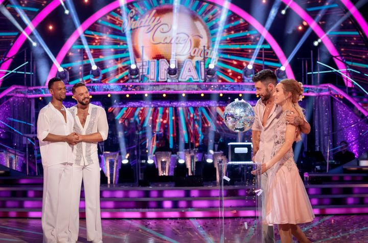 John Whaite and Rose Ayling-Ellis with their respective Strictly partners pictured during last year's final
