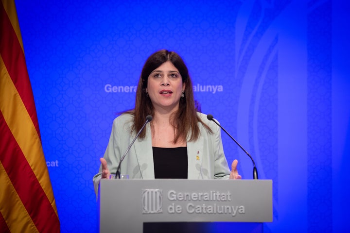Rueda de prensa de Gemma Geis en plena pandemia