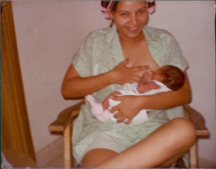 Dr. Yami Cazorla-Lancaster's mother breastfeeding her back in 1979. "She was only able to nurse for about two weeks before her supply was exhausted," Cazorla-Lancaster said. "I suspect it was because I have a pretty severe tongue tie that I still have until this day!"