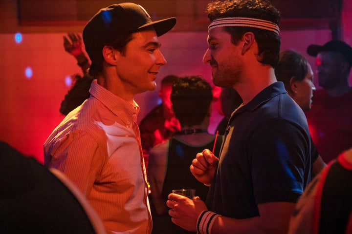 Jim Parsons (left) and Ben Aldridge in "Spoiler Alert." 