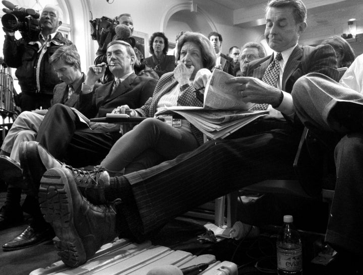 Plante (far right) during a 1998 White House press briefing