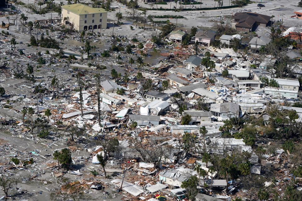 Destrozos del huracán Ian en Florida