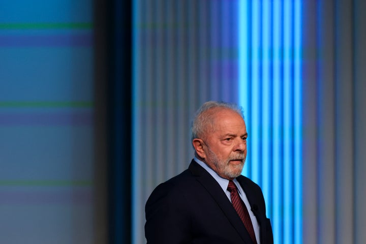 Luiz Inácio Lula Da Silva en un instante del debate televisado.