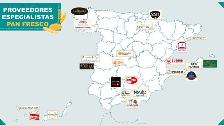 Los 20 proveedores de pan de Mercadona.
