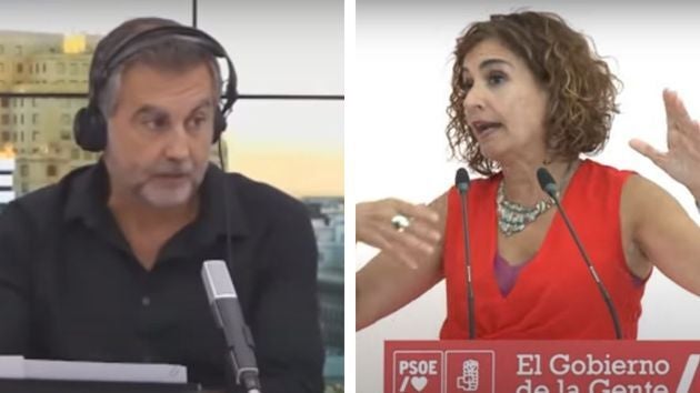 Carlos Alsina y María Jesús Montero.