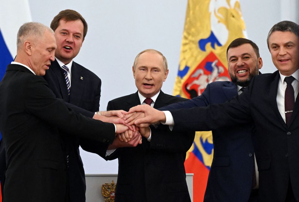 Putin celebra a lo grande la anexión del Este de Ucrania