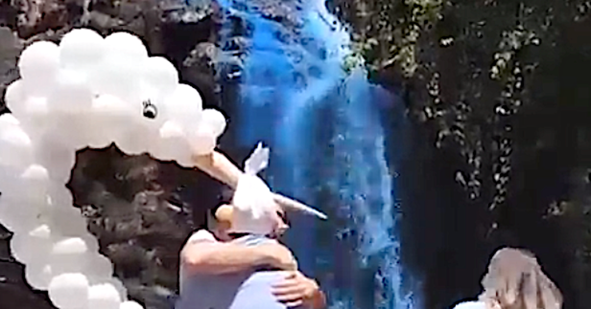 Family Investigated After Turning Waterfall Blue In Gender Reveal Stunt Family Investigated After Turning Waterfall Blue In Gender Reveal Stunt