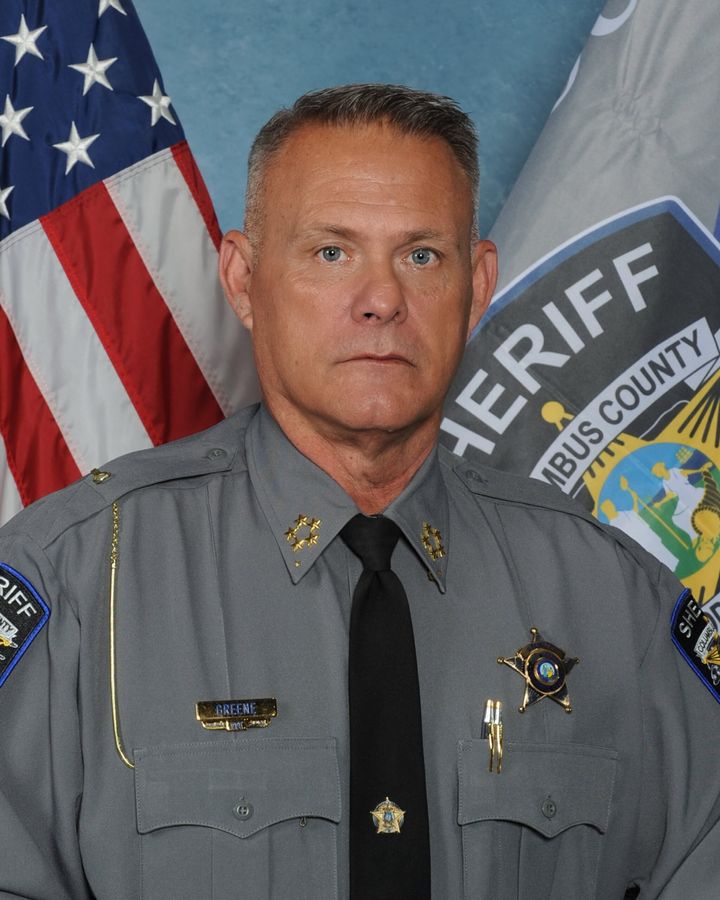 Jody Greene, who is projected to win reelection as Columbus County sheriff in North Carolina.