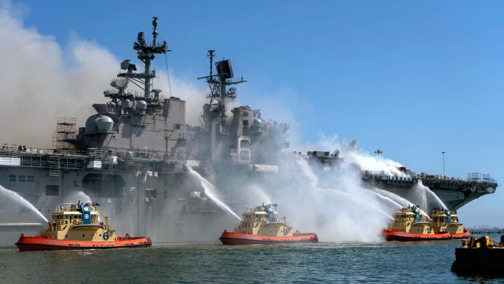 The USS Bonhomme Richard burned for more than four days and was the worst warship fire in Navy history outside of combat. 