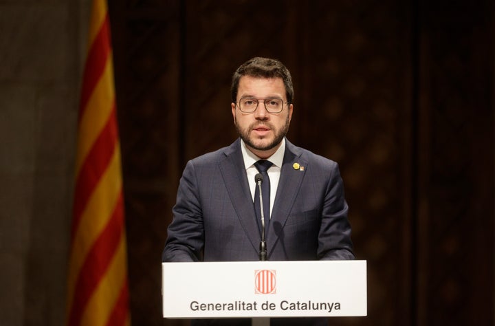 El presidente de la Generalitat de Cataluña, Pere Aragonés.