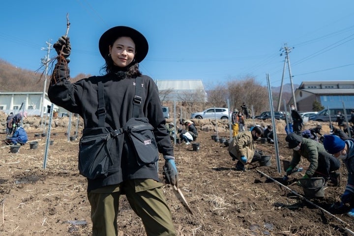 畑での武藤さんの様子