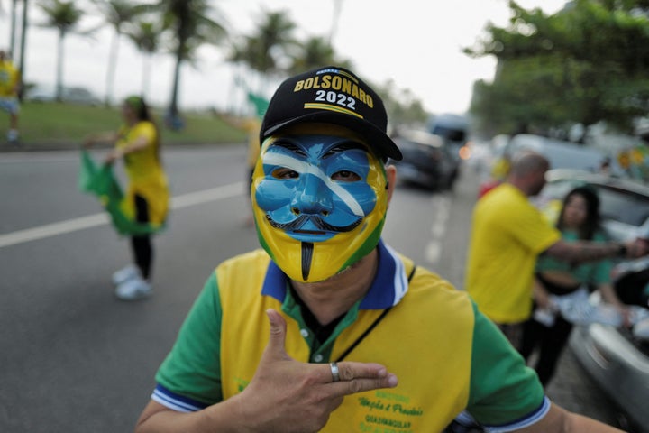 Un seguidor de Jair Bolsonaro en las últimas elecciones en Brasil.
