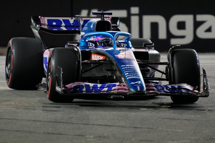 Fernando Alonso durante la celebración del Gran Premio de Singapur