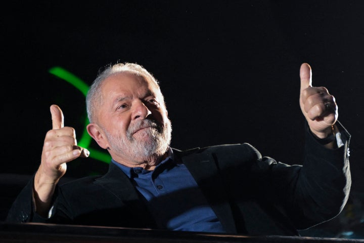 Lula durante la noche electoral.