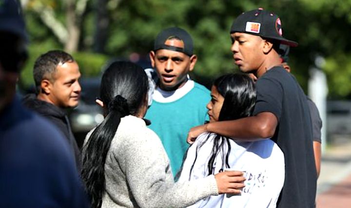 Migrants from Venezuela after they were lured onto a plane and flown to Martha's Vineyard.