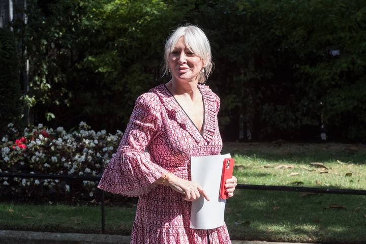 Nadine Dorries leaves Downing Street when she was culture secretary.