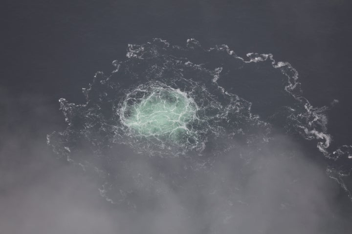 Fuga de gas en el Mar Báltico.
