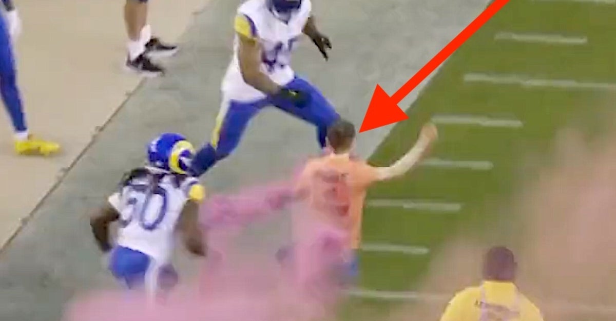 Rams' Bobby Wagner levels Direct Action Everywhere protester vs. 49ers